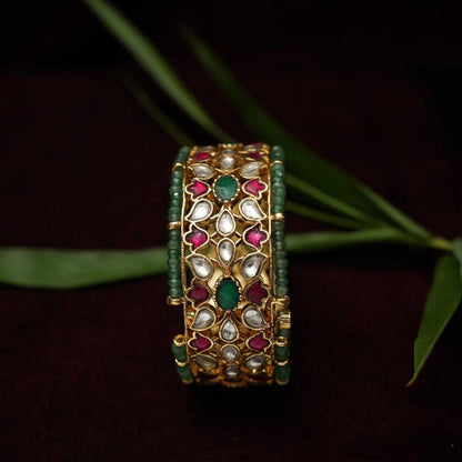 Gold Plated Jadau Polki Bangles