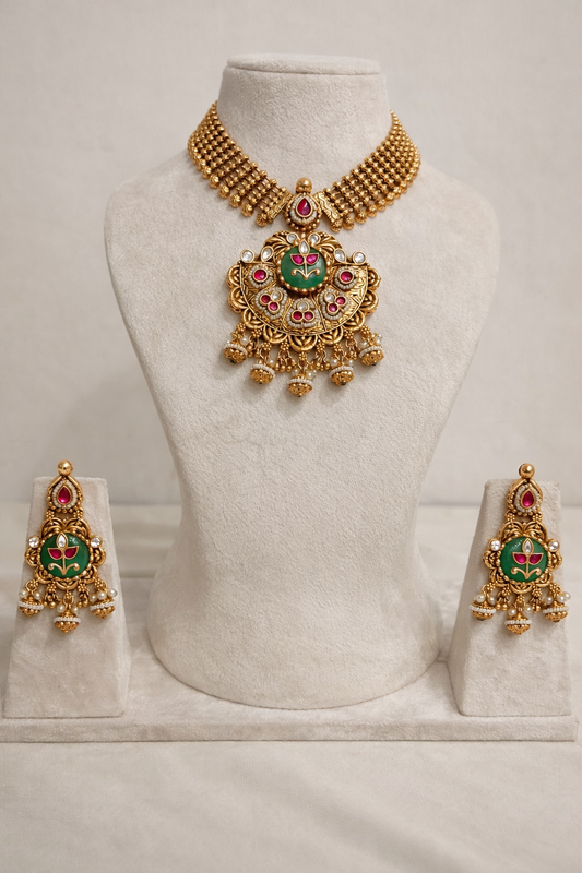 Rajawadi Haritage Necklace set