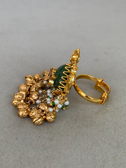 Jadau Elephant Statement Ring