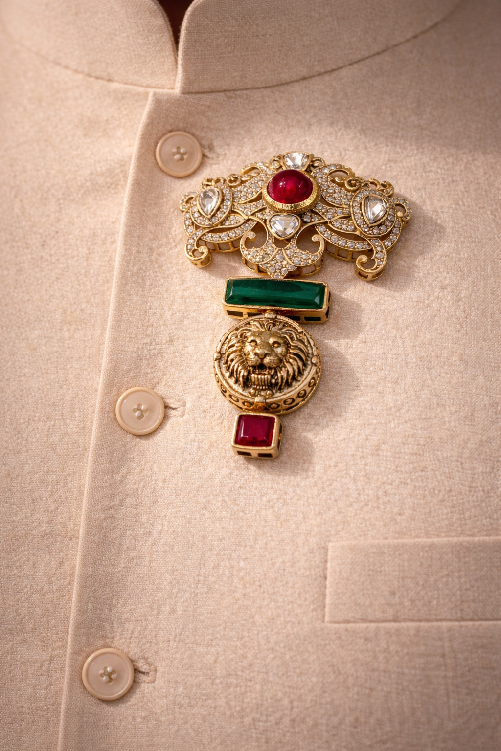 Mossainite Man Brooches