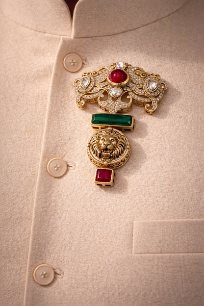 Mossainite Man Brooches