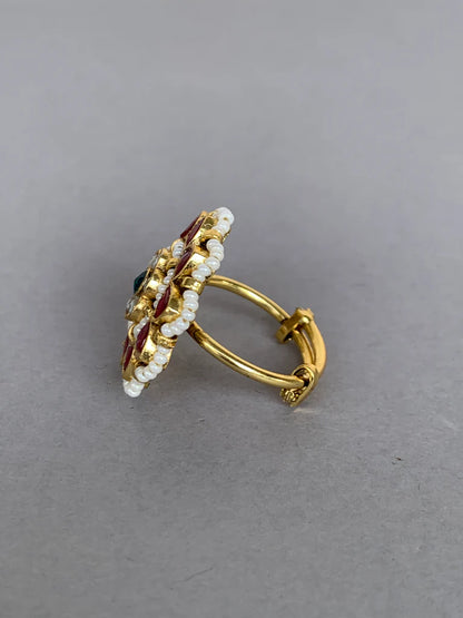 Gold Plated Pachi Kundan Ring