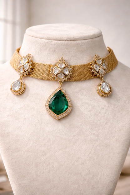 choker Emerald Drops Necklace