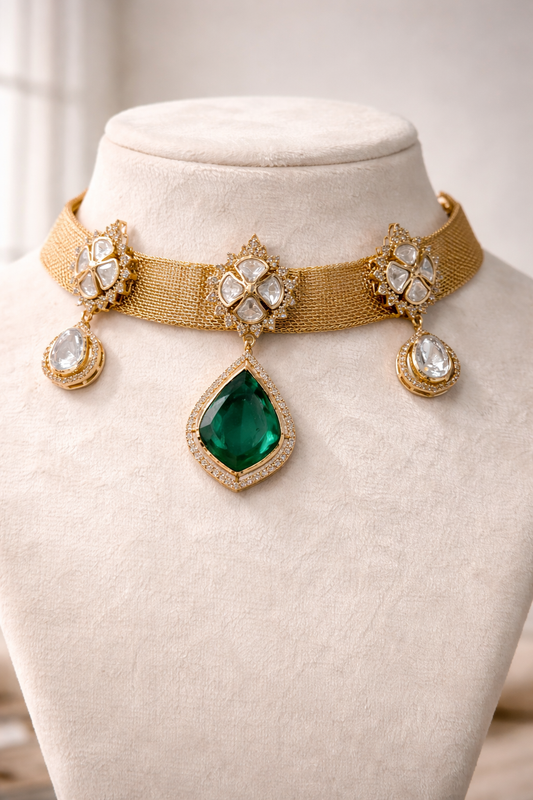 choker Emerald Drops Necklace