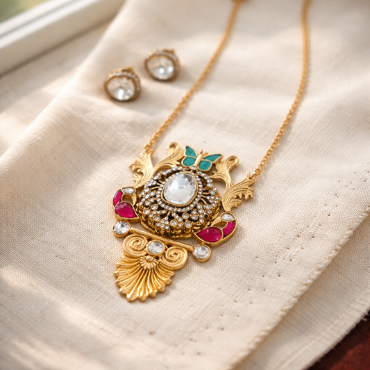 Premium Jadav Jadtar Pendant set