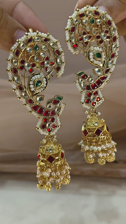 Jadav Kundan Earrings(Ear Cuffs)-G355300