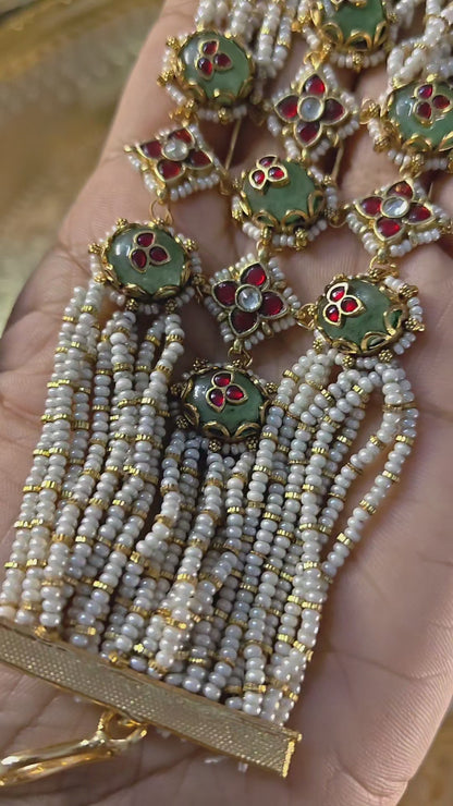 Kundan Pearl String Ponchi Bracelet-G795800