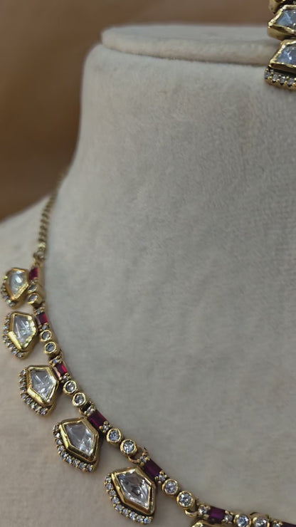 Moissanite Necklace Set-G423600