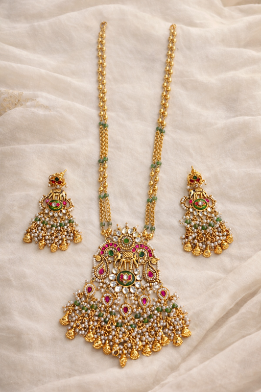 Heritage Jadaau Rubbana Long Necklace Set