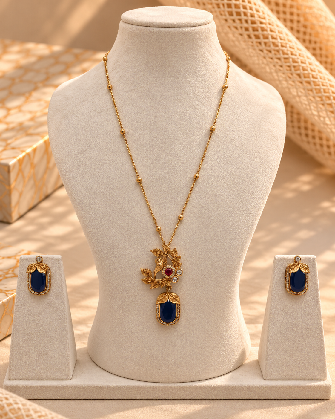 Royal Blue Pendant Set-PS2305
