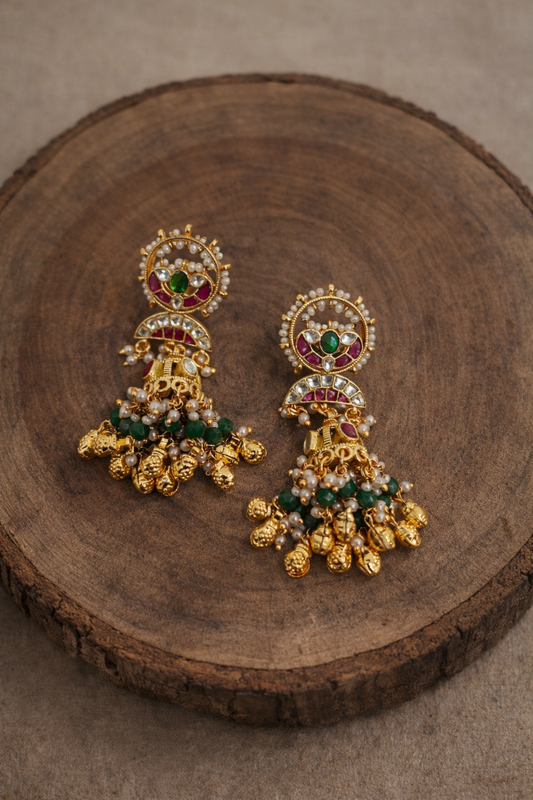 Jadau Kundan Heritage Earrings