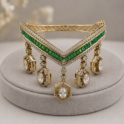 Opulent Ruby & Diamond Octagon Dangle Bracelet-G352100