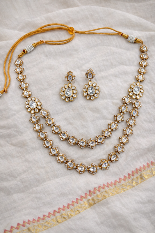 Handcrafted Traditional Kundan Jewellery Set
