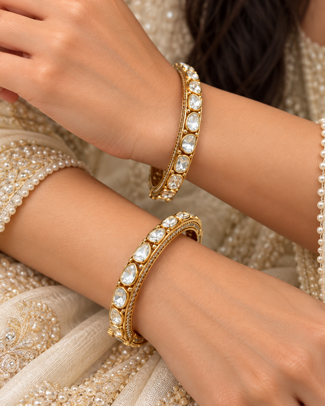 Moissanite Bangles-(Set of 2)-BGL2323