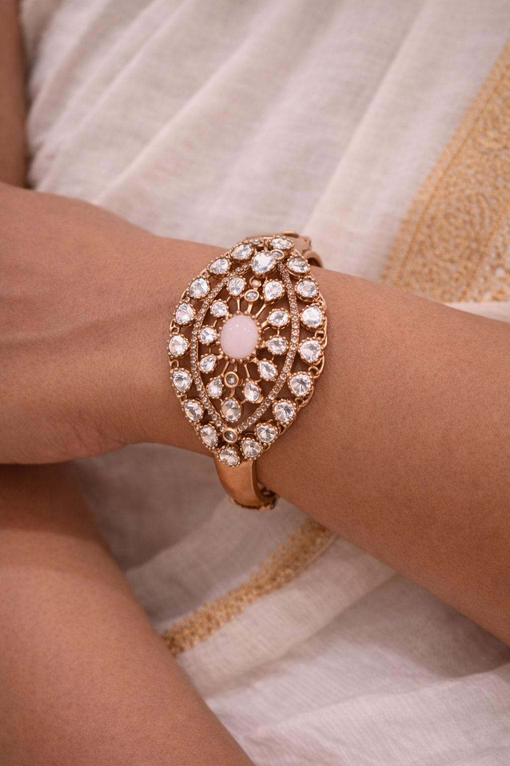 Elegant Mossonite Bangle Bracelet