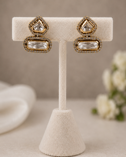 Moissanite Gold-Tone Necklace Set-G422900