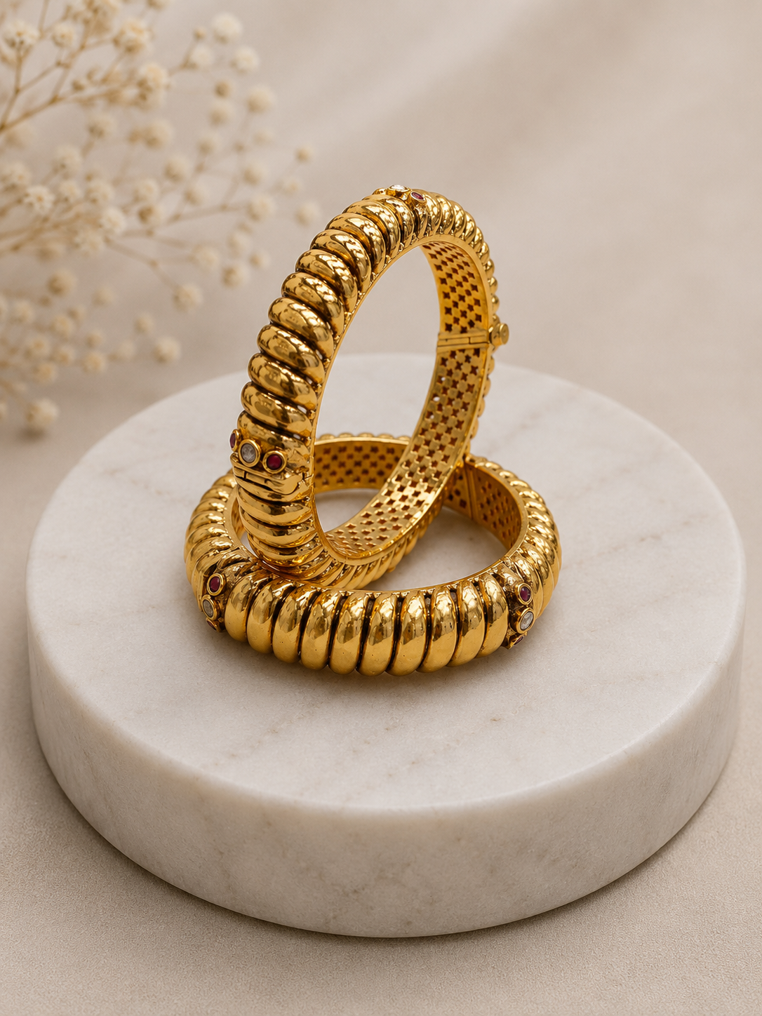 Gold Look Maharashtrian Bangles-G112000