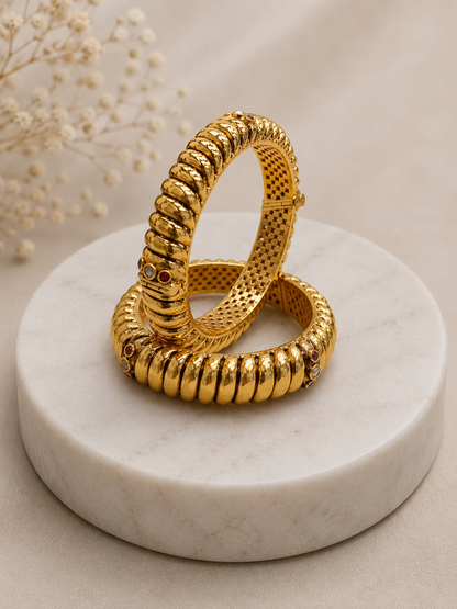 Gold Look Maharashtrian Bangles-G112000