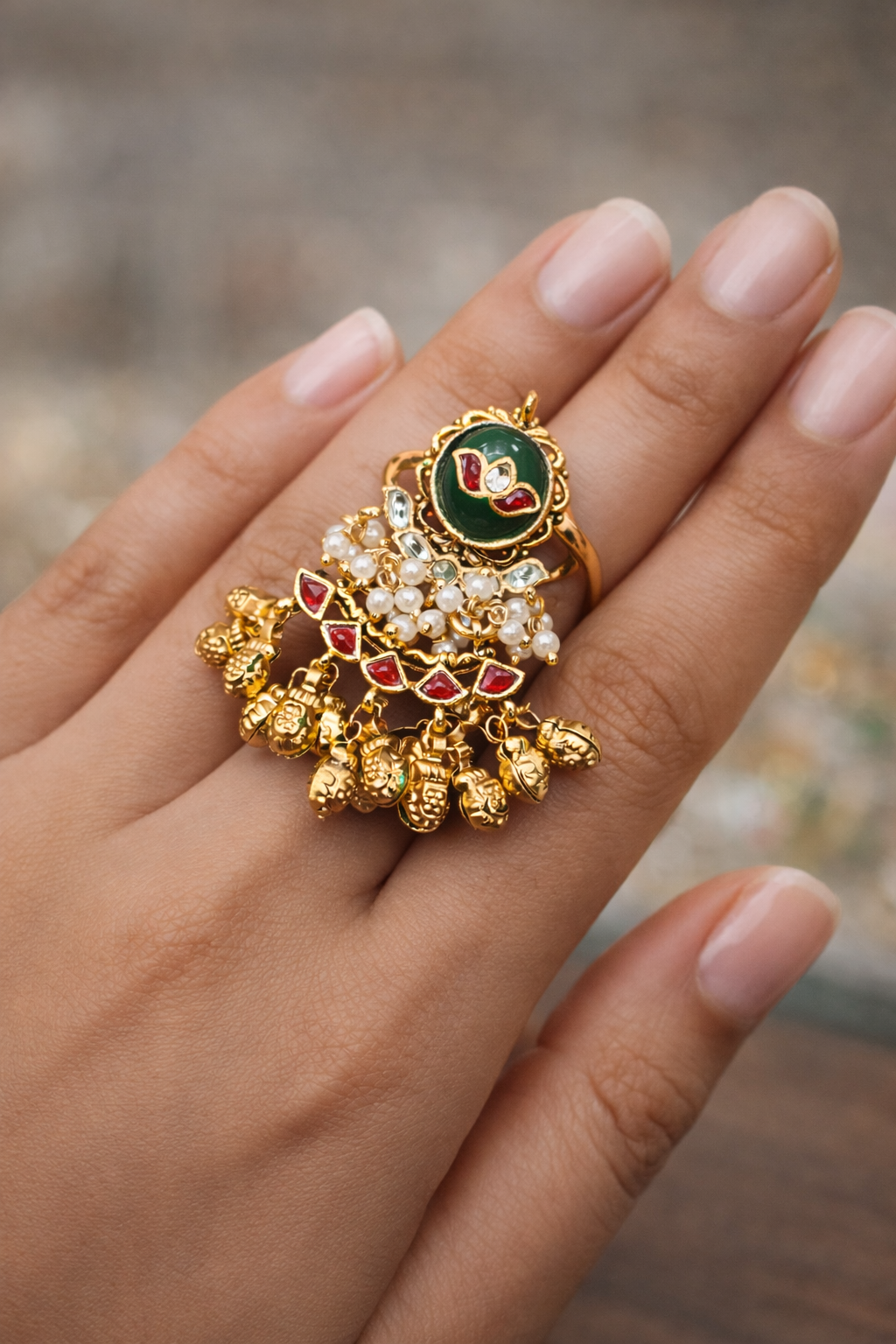 Green Onyx Heritage Ring