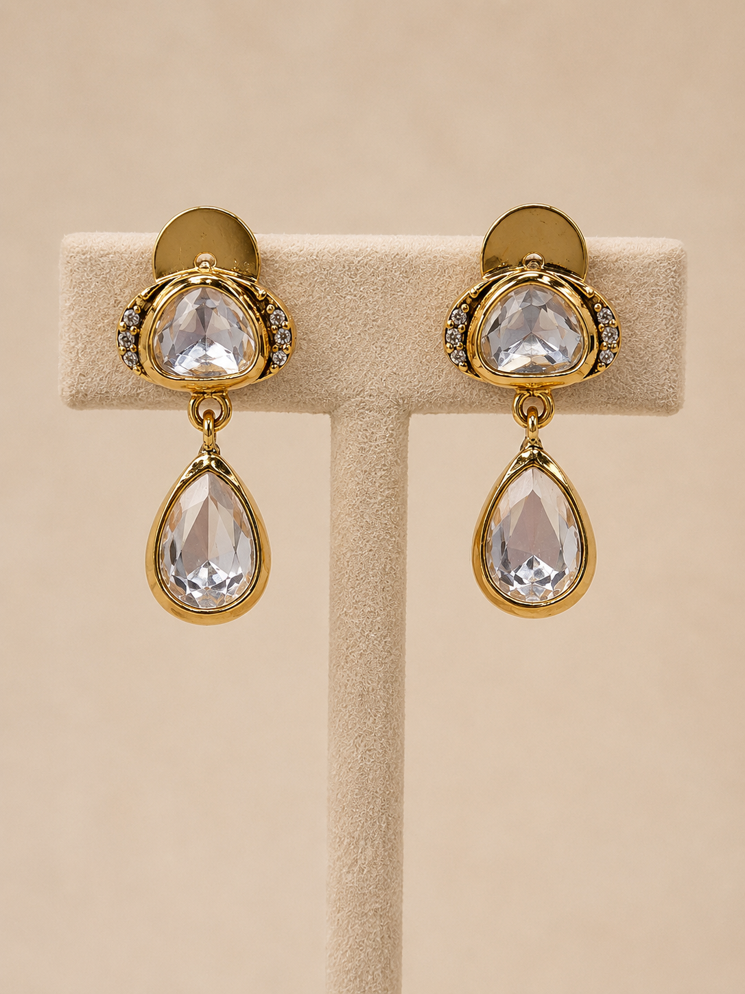 Moissanite Gold-Tone Necklace Set-G422800