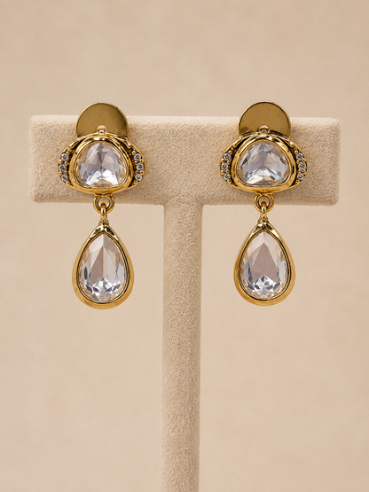 Moissanite Gold-Tone Necklace Set-G422800