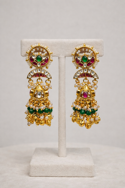 Jadau Kundan Heritage Earrings