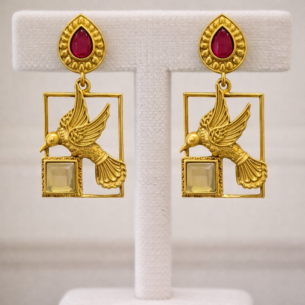 Fusion Bird Drop Earrings-G35900