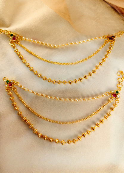 Jadau Kundan with Pearl Kansar(Pair)-G352000