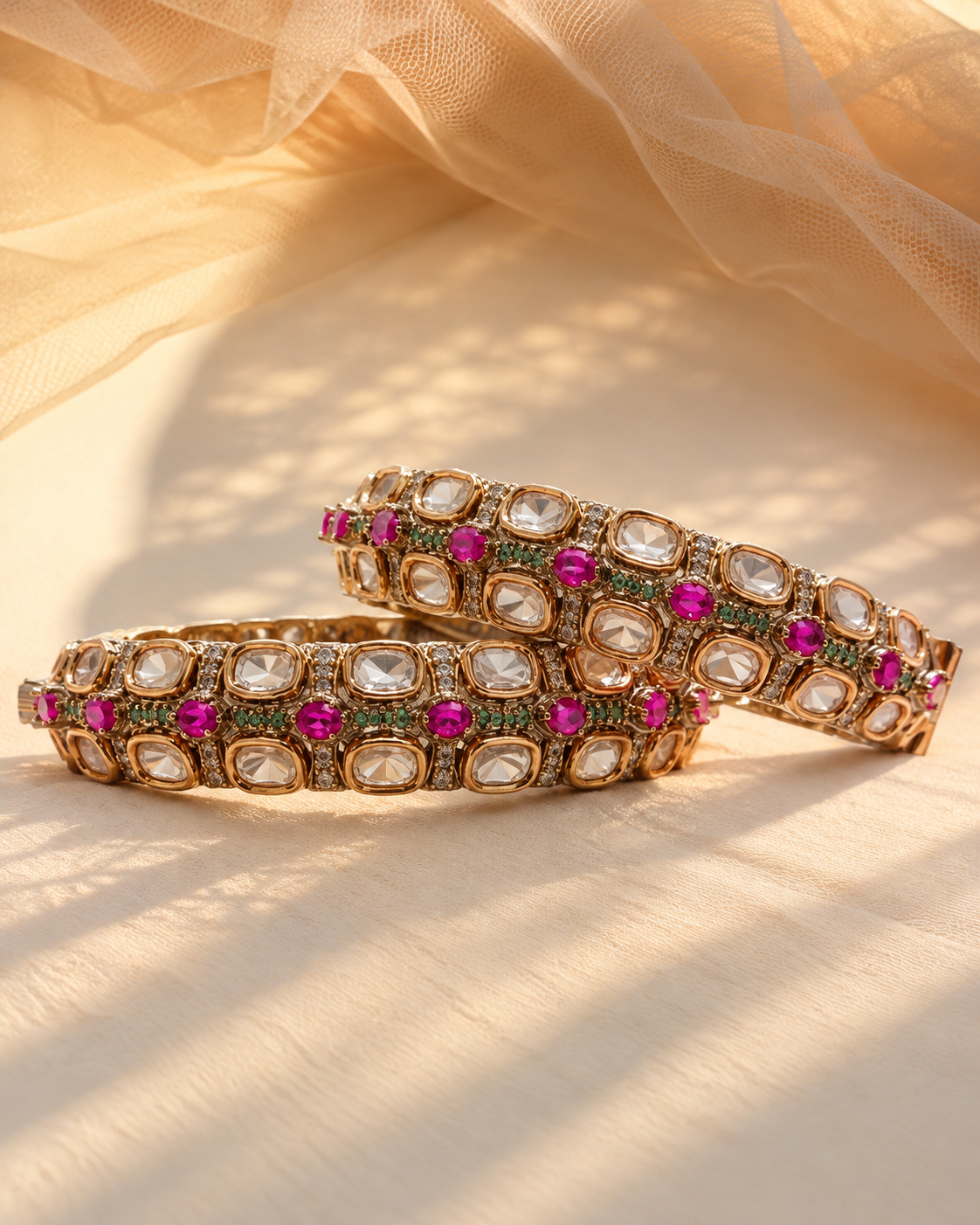 Moissanite Bangles-(Set of 2)-BGL2317