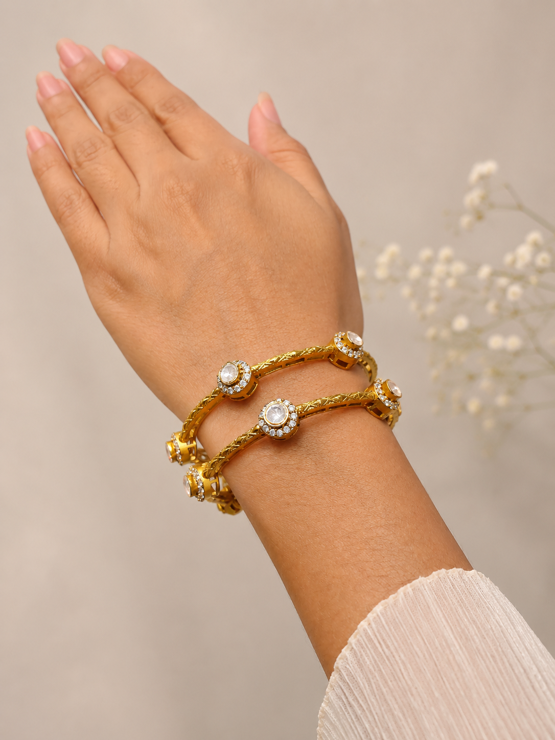 Moissanite Bangles(Set of 2)-G772400