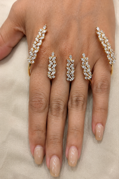 Marquise Leaf Cuff & Multi-Finger Ring-G151400
