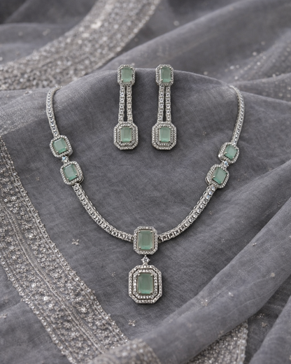 American Diamond Meant Necklace Set-G352000