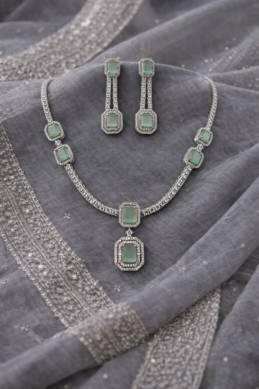 American Diamond Meant Necklace Set