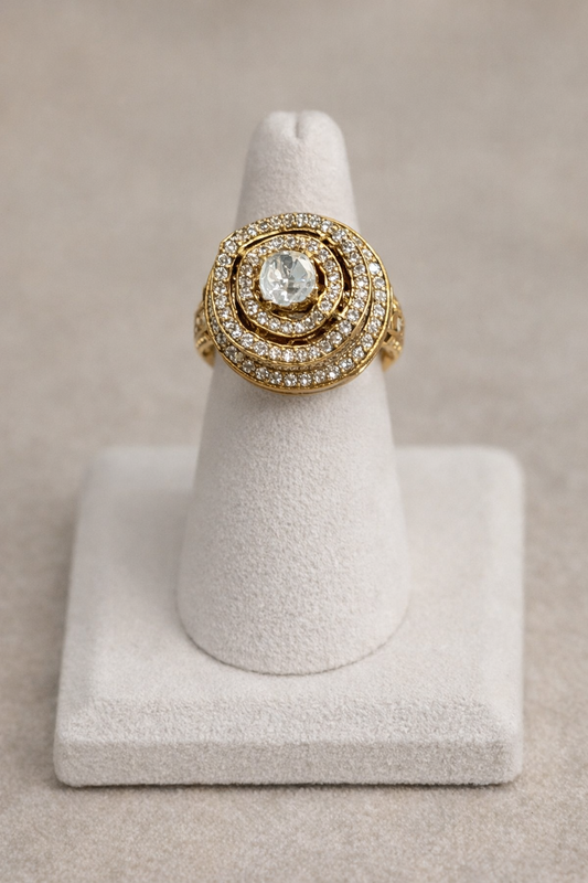 Seraphina Spiral Pave Diamond Cocktail Ring