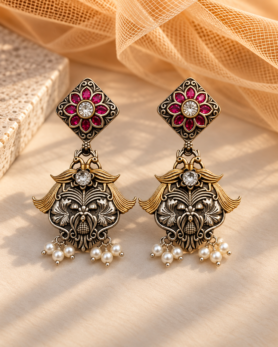 German Silver Earings-02171