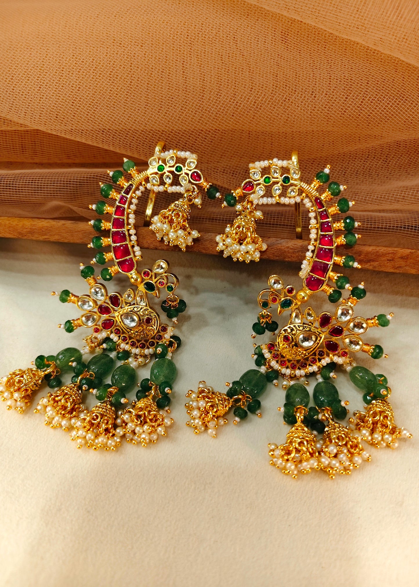 Jadav Kundan Earrings(Ear Cuffs)-G355300