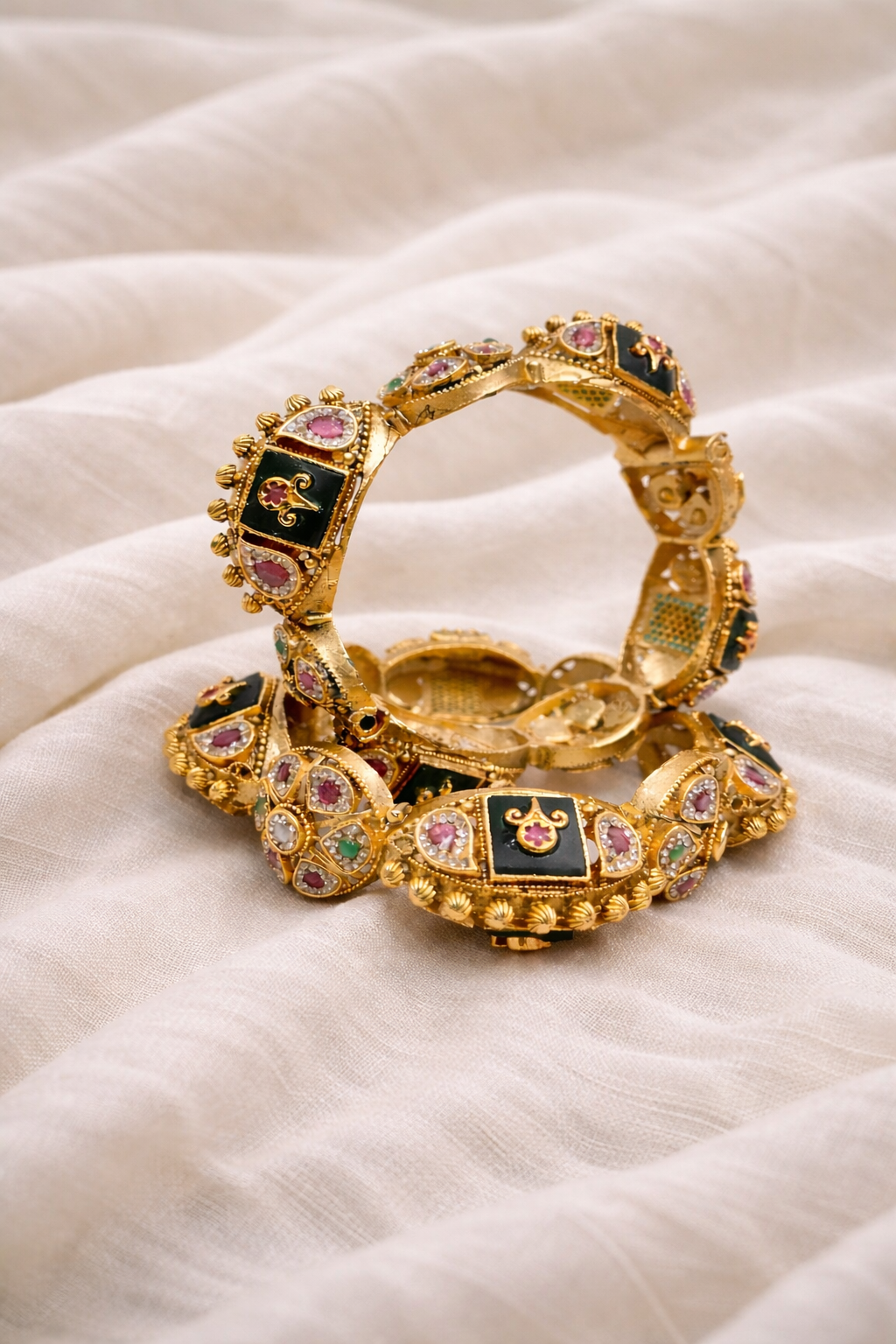 Heritage Gajara Style Bangles(Set of 2)