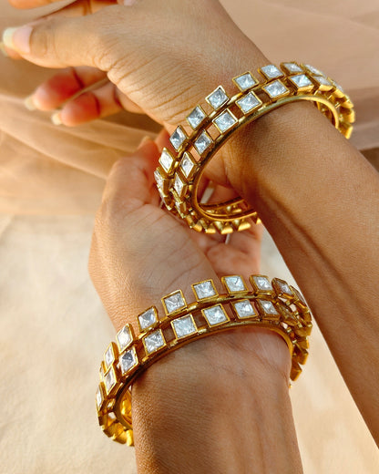 Polki Kundan Bangle Set(Set of 4)-G755000