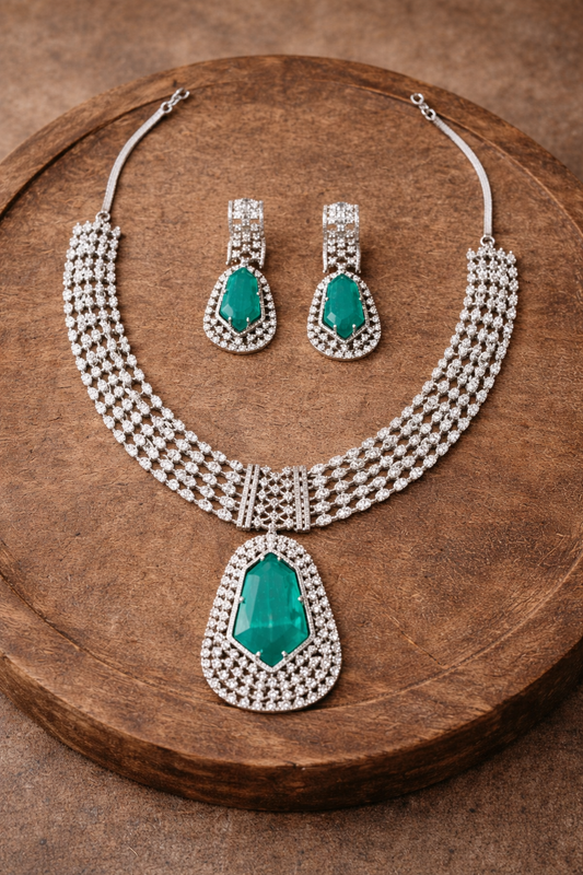 American Diamond & Zircon Necklace Set