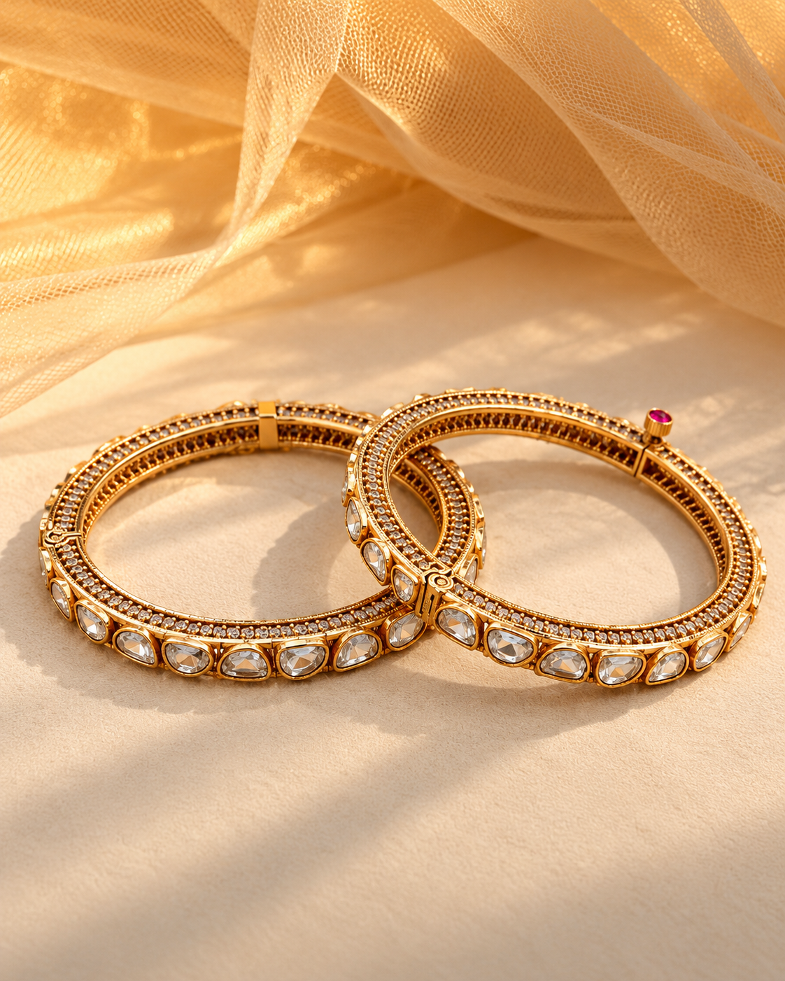 Moissanite Bangles-(Set of 2)-BGL2323