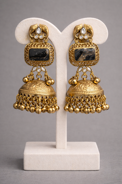 Kashmiri Handmade Gold Toned Earrings (Copy)-G351100