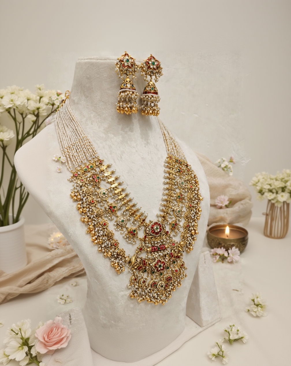 Jadau Kundan Guttapusalu Bridal Set-G3516600