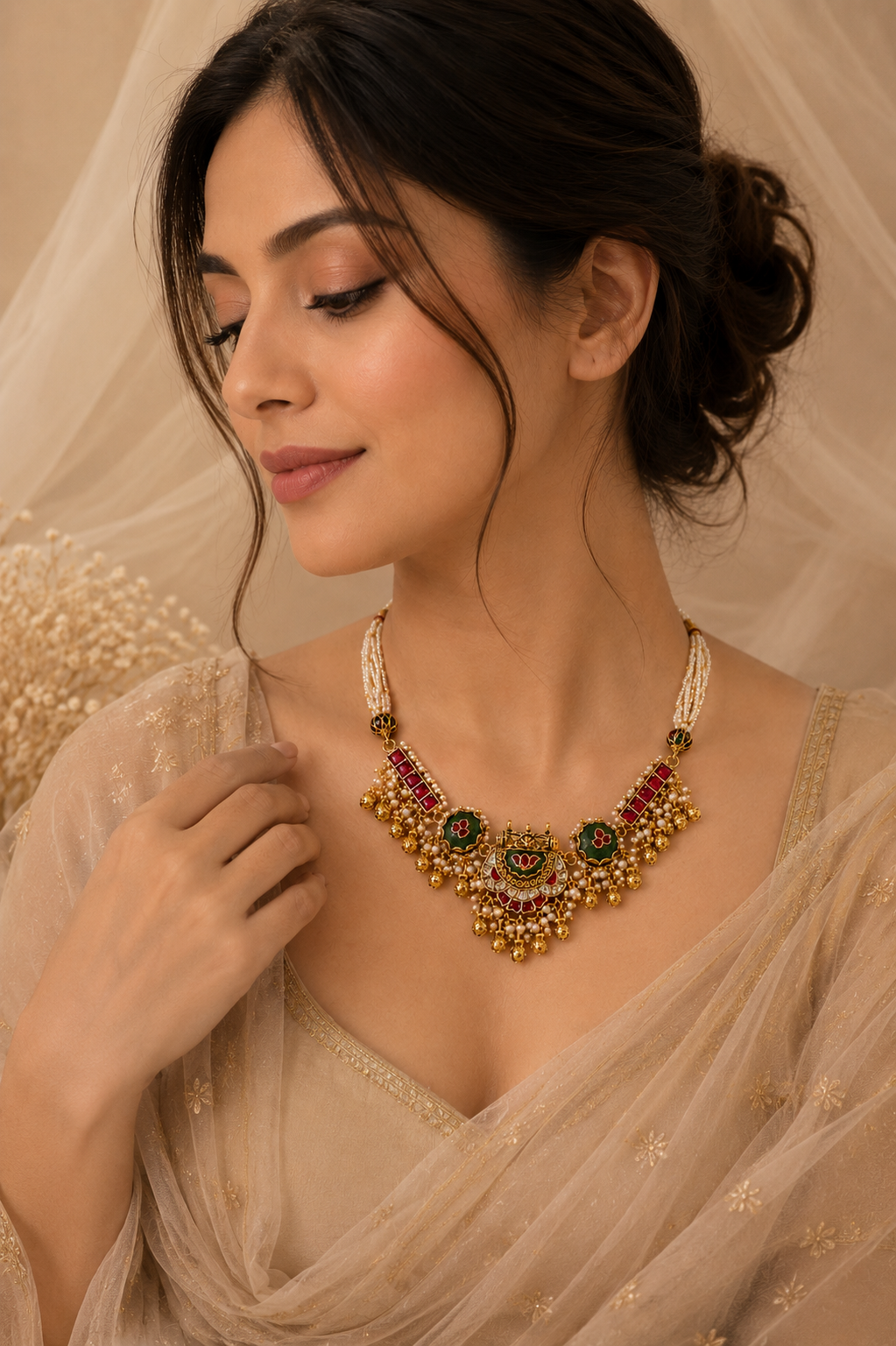 Jadau Necklace Set-G45200