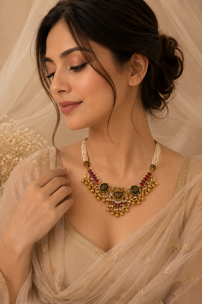 Jadau Necklace Set-G45200