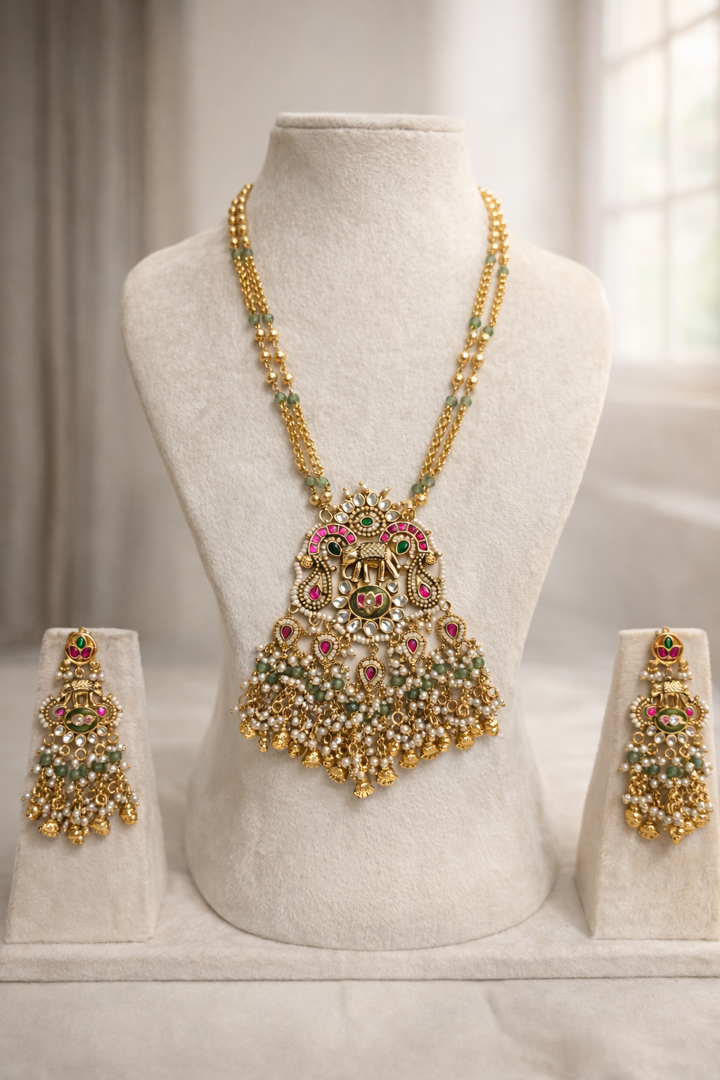 Heritage Jadaau Rubbana Long Necklace Set