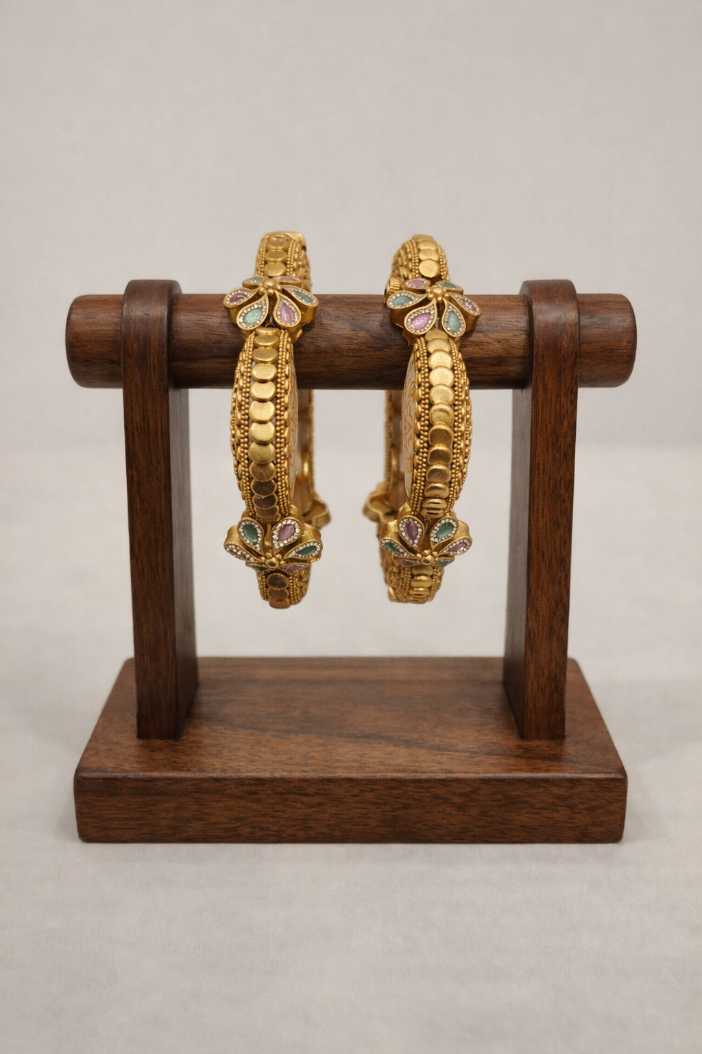 Gold-Plated Kada Bangles(Set of 2)