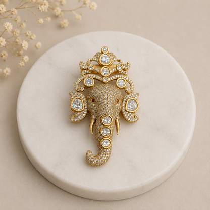 Unisex Gajmukut Brooch-G661900
