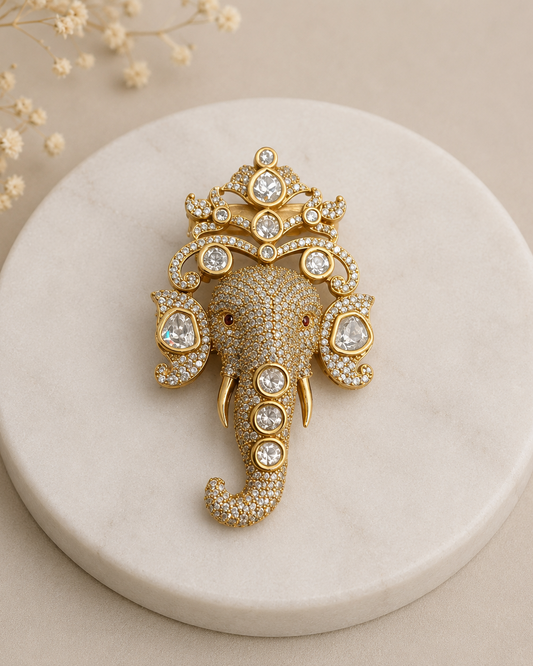 Unisex Gajmukut Brooch-G661900