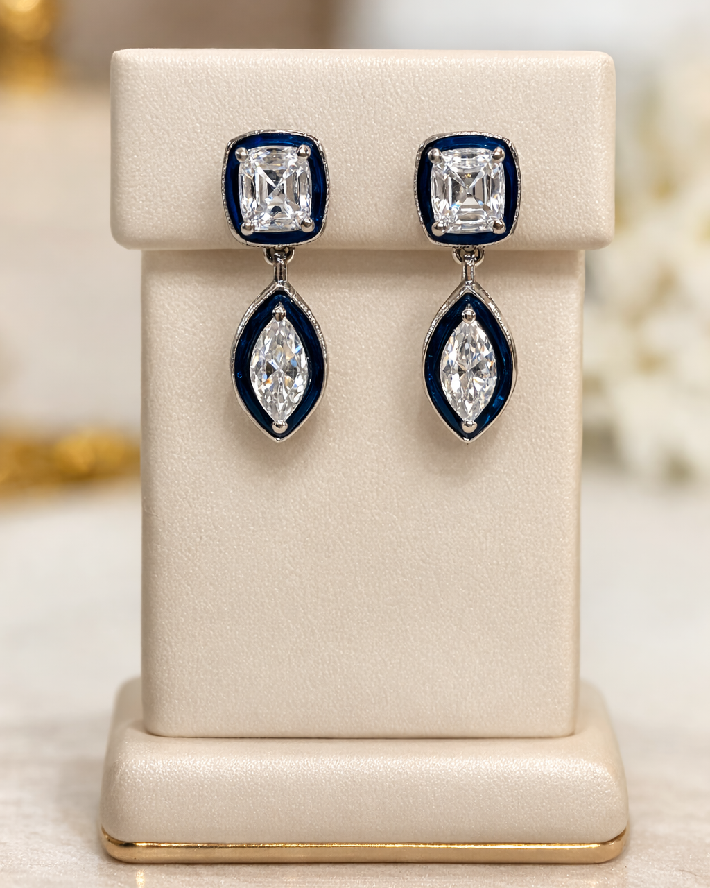 Silver-Toned Cubic Zirconia  Necklace Set-G3300