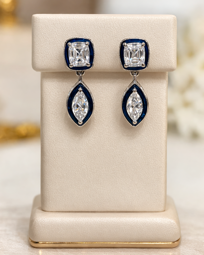 Silver-Toned Cubic Zirconia  Necklace Set-G3300